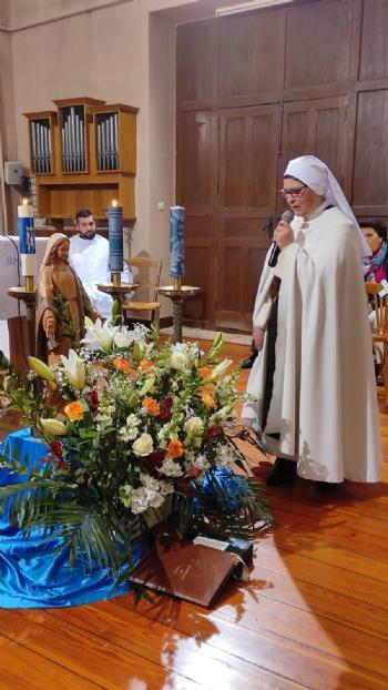 FOTOM Teresa dirigi una oracin a la Virgen Inmaculada 