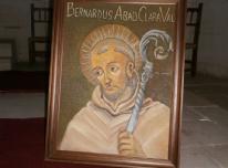 Pintura de san Bernardo, realizada por una hermana de comunidad - 